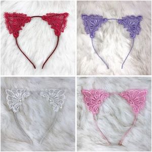 4 Lace Kitty Headband